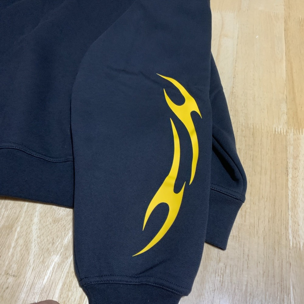 adidas Originals Men's Pullover Hoodie Black Size Medium Spider Flame Graphic - Picture 6 of 11